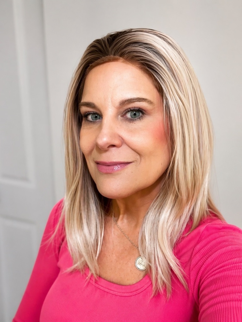 Blonde Wig with Dark Roots